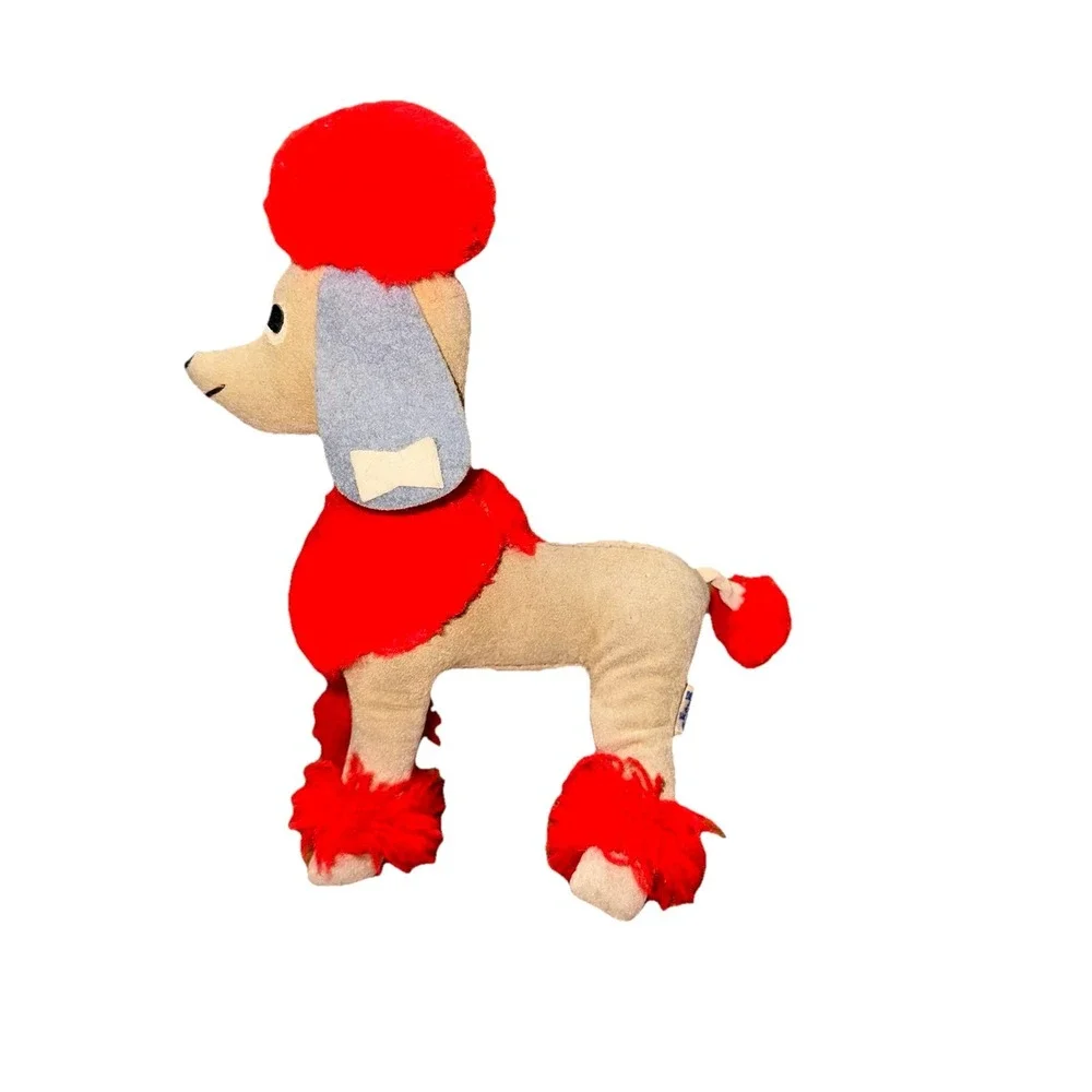 Vintage 1970s Dream‎ Dolls, Brown Red Pom Poodle Dog, R. Dakin & Co.  Japan 7 In